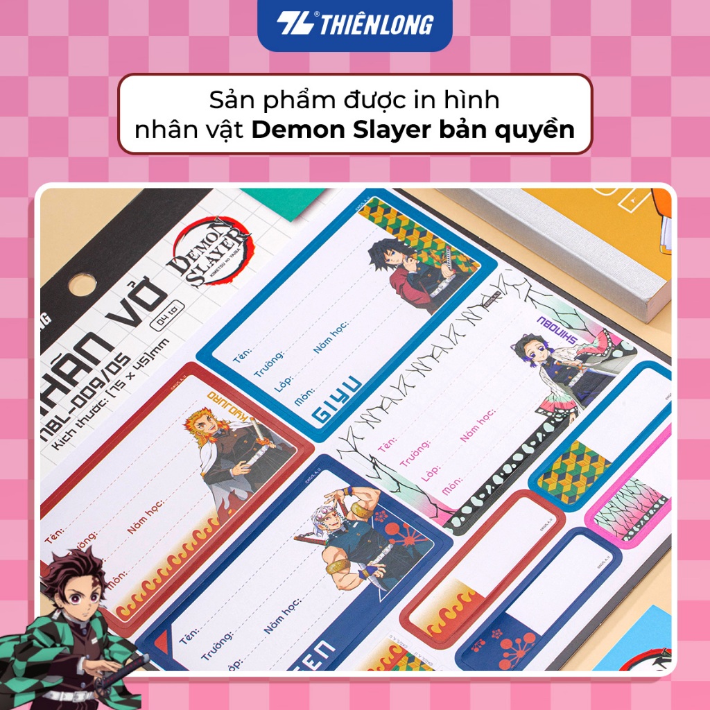 Combo 48 Nhãn vở Thiên Long - Phiên bản Demon Slayer NBL-009/DS | BigBuy360 - bigbuy360.vn