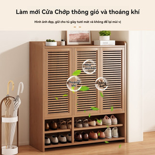 【Bảo hành trọn đời】Tủ giày  tre cửa lá   thông thoáng chống bụi  lớn thoáng khí tiết  lớn thoáng khí