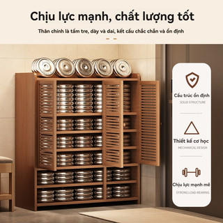 【Bảo hành trọn đời】Tủ giày  tre cửa lá   thông thoáng chống bụi  lớn thoáng khí tiết  lớn thoáng khí