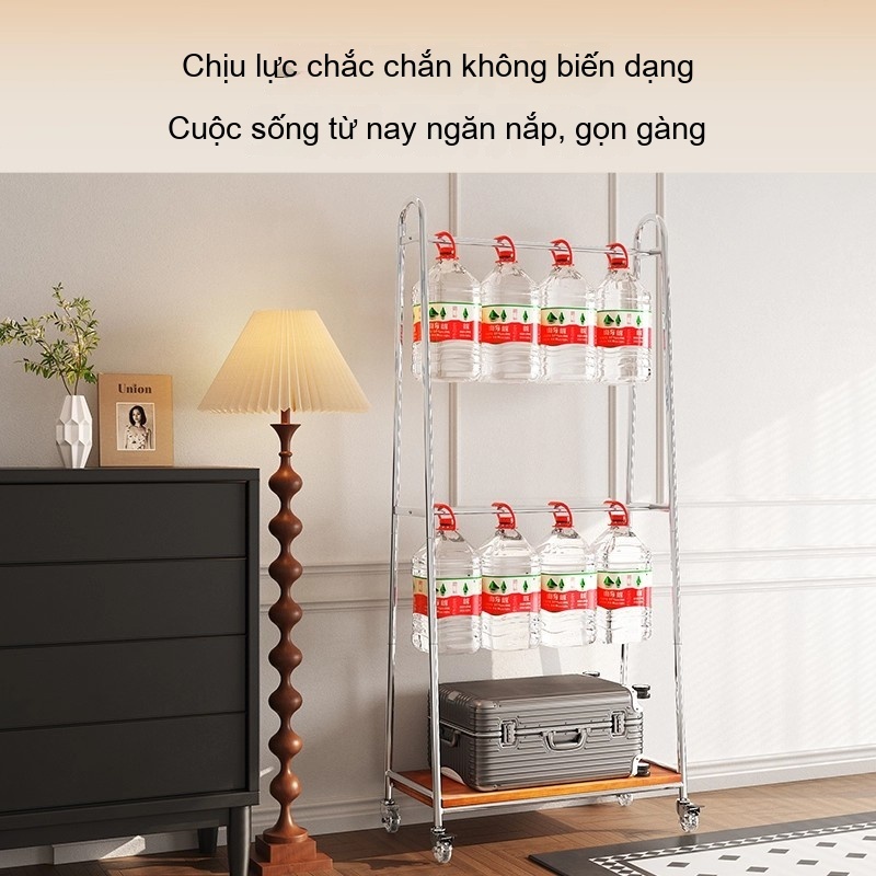 𝐎𝐥𝐢𝐟𝐞Giá Treo Quần Áo Cao Cấp Phong Cách Cổ Điển Kệ Treo Quần Áo Có Bánh Xe Mẫu Mới Sào Phơi Quần Áo 2 Lớp