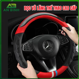 Bọc Vô Lăng Ô Tô Dáng Thể Thao Cờ Pháp Chất Liệu Da Cao Cấp Gân Nổi Chống Trơn Đường Kính 38cm Dùng Cho Xe 4-7 Chỗ