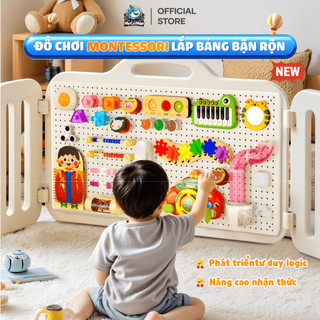 Đồ Chơi Montessori Lắp Bảng Bận Rộn, Đồ Chơi Giáo Dục Sớm Hỗ Trợ Phát Triển Tư Duy Kích Thích Giác Quan Cho Trẻ Nhỏ
