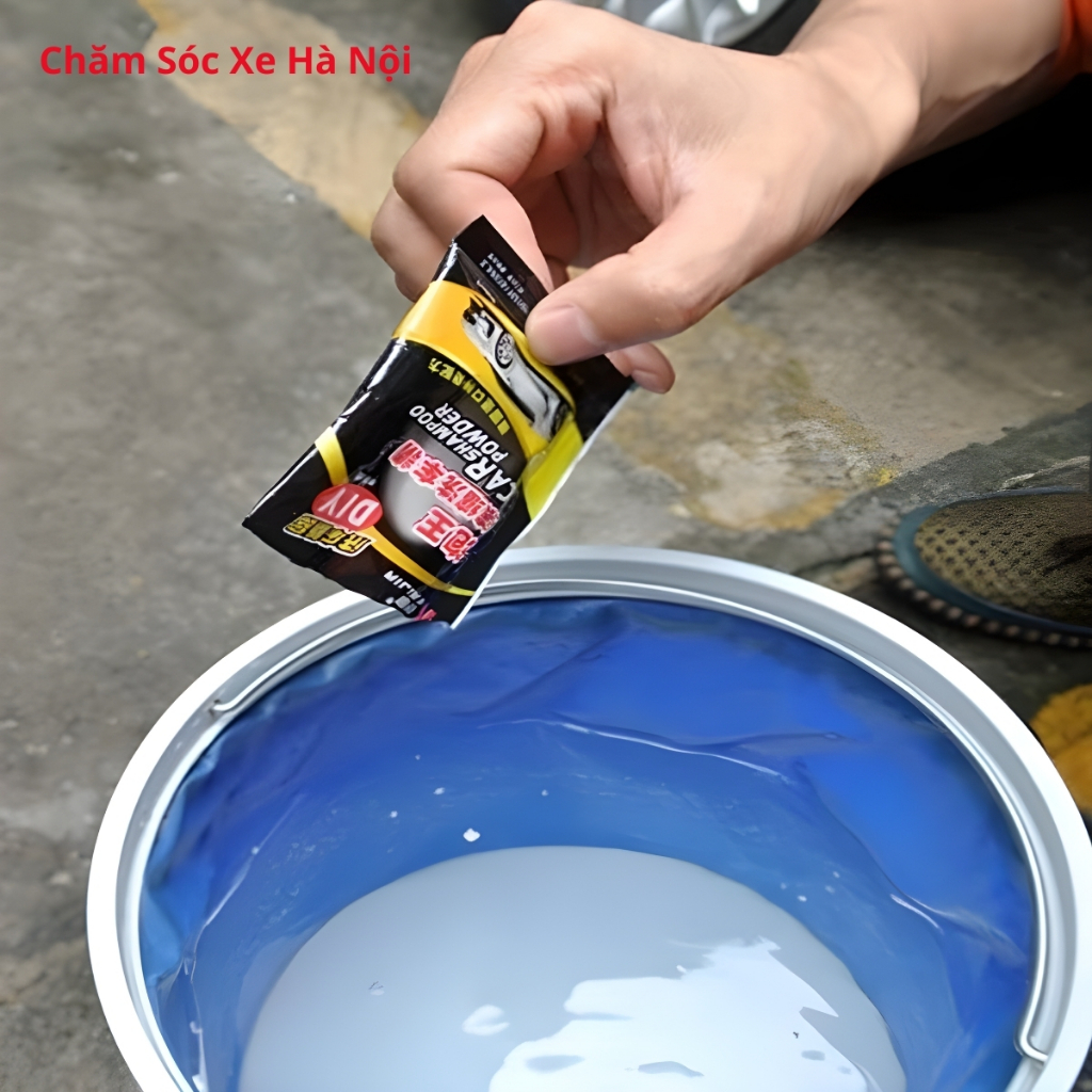 Combo 20 Gói Bột Rửa Xe Ô Tô Xe Máy Cô Đặc Tạo Bọt Nhiều – Tẩy Rửa Nhanh, Sáng Bóng Sơn – Gói 5g Tiện Lợi