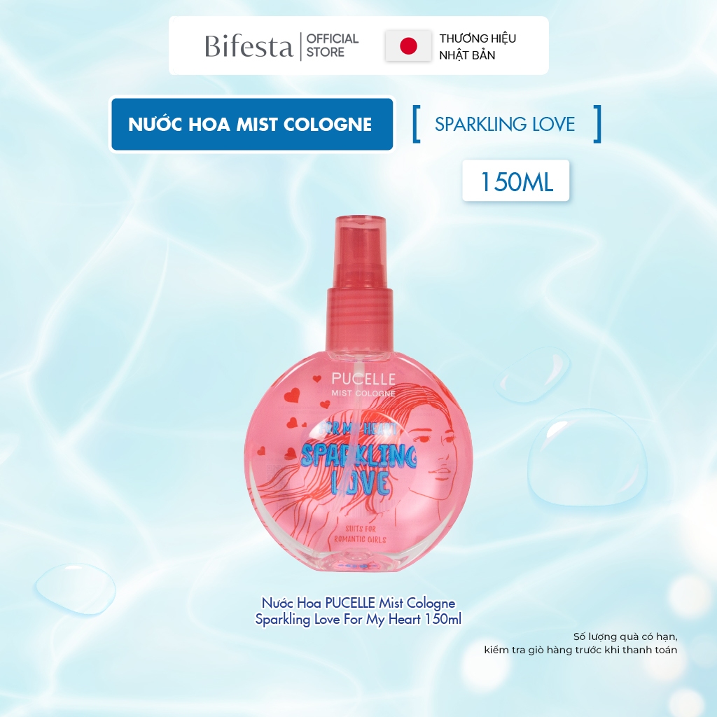 Nước Hoa PUCELLE Mist Cologne Sparkling Love For My Heart 150ml