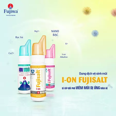 Xịt Mũi Fujisalt Nano BạcChai 70ml dung dịch vệ sinh mũi với công nghệ ion kiềm và tinh dầu bạc hà - Thông Mũi Không Rát