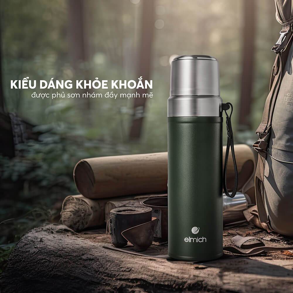 Bình Giữ Nhiệt 800ml Elmich EL-8311 | Bình Nước Giữ Nhiệt INOX 316, Có Quai Xách, Elmich Chính Hãng
