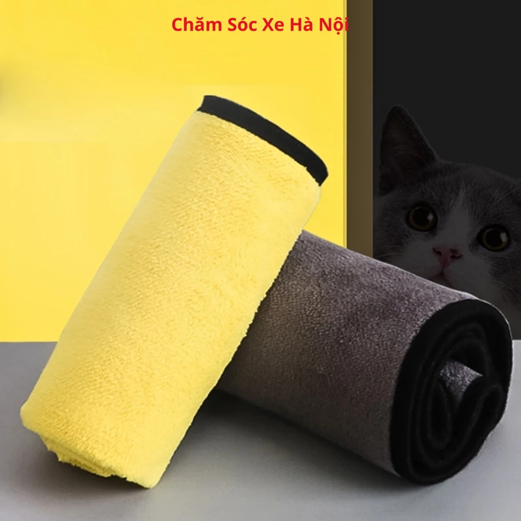 Khăn Lau Xe Microfiber Mềm Mịn – Siêu Thấm Hút, Không Xước Sơn | Khăn Lau Ô Tô Xe Máy, Lau Kính, Gia Dụng Đa Năng