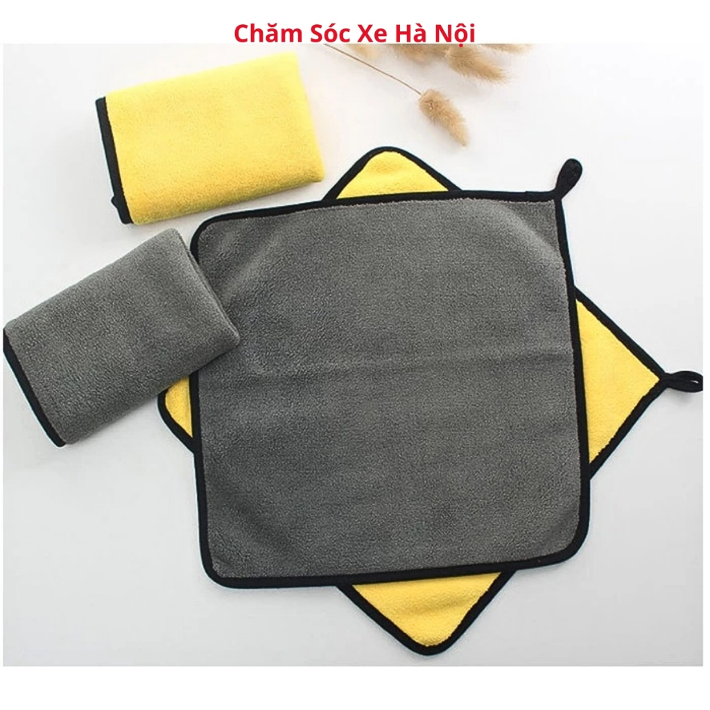 Khăn Lau Xe Microfiber Mềm Mịn – Siêu Thấm Hút, Không Xước Sơn | Khăn Lau Ô Tô Xe Máy, Lau Kính, Gia Dụng Đa Năng