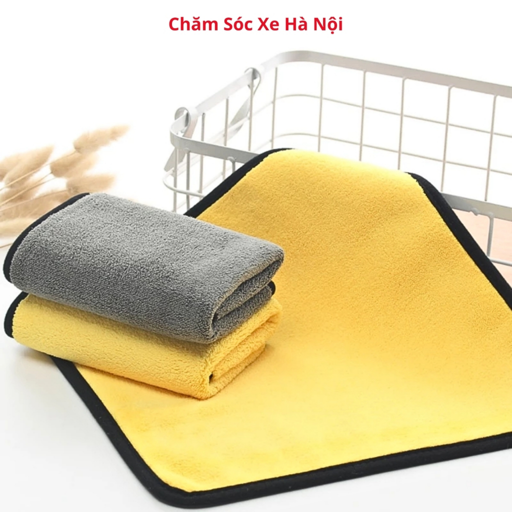 Khăn Lau Xe Microfiber Mềm Mịn – Siêu Thấm Hút, Không Xước Sơn | Khăn Lau Ô Tô Xe Máy, Lau Kính, Gia Dụng Đa Năng