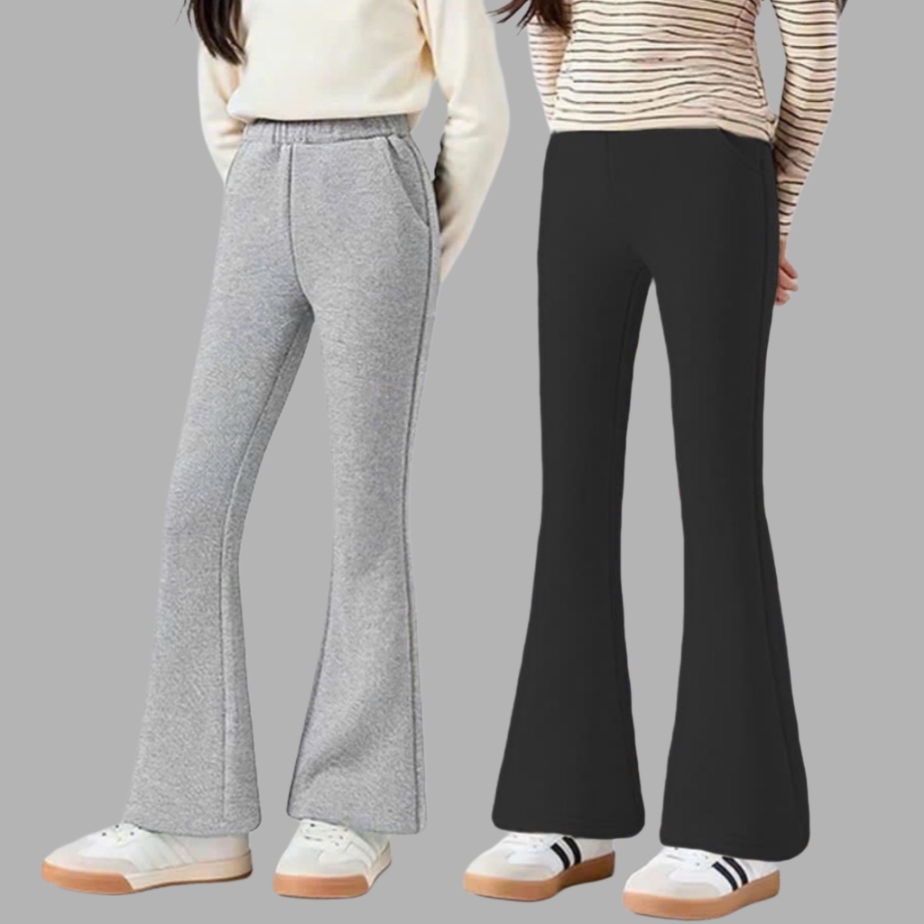 Quần nỉ loe trơn cho bé gái size đại BEESHOP D25097