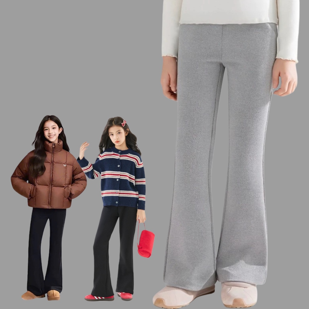 Quần nỉ loe trơn cho bé gái size đại BEESHOP D25097