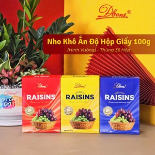 NHO KHÔ ẤN ĐỘ DBENT 2026 QUÀ TẾT SANG TRỌNG – HỘP VUÔNG CAO CẤP 100G