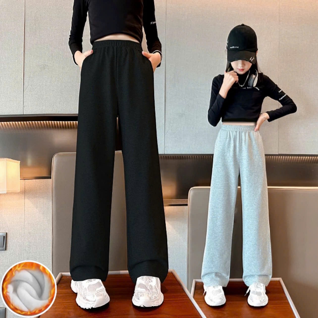 Quần nỉ nhung suông cho bé gái size đại BEESHOP D25099