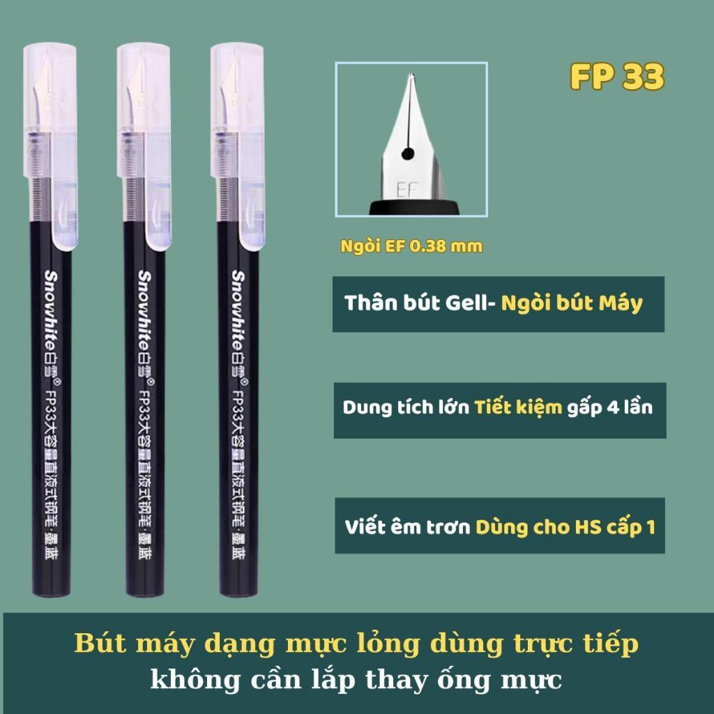 ( Mẫu Mới ) Bút Máy Gel FP33 - Mực Có Sẵn, Viết Êm Trơn, Ngòi EF 0.38mm Dùng Cho Học Sinh Tiểu Học & Văn Phòng.