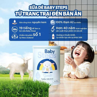 Sữa Dê Baby Steps Giúp Bé Phát Triển Trí Não, Tăng Cường Hệ Miễn Dịch, Tăng Chiều Cao, Dễ Tiêu Hóa