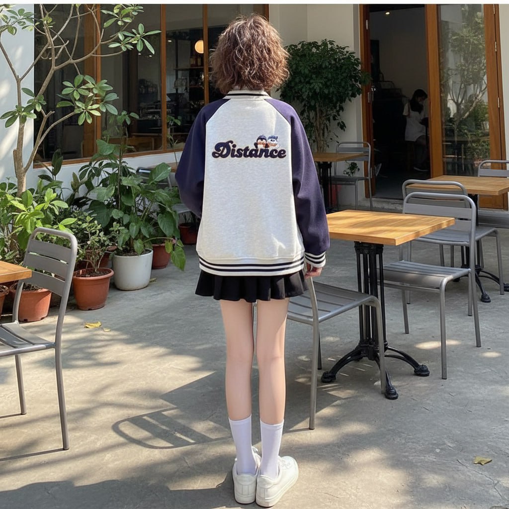 Áo khoác bomber chim cánh cụt cho bé gái size đại BEESHOP D25100