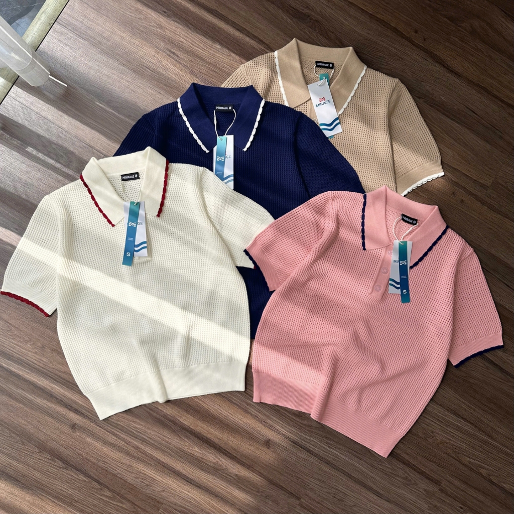 Áo Len Mirage Viền Cổ Local Brand Chất Len Mongtoghi Mềm Mịn Thoáng Mát.