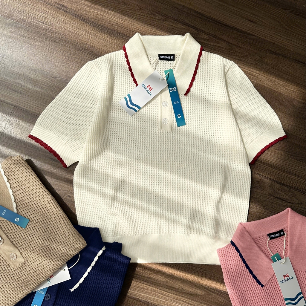 Áo Len Mirage Viền Cổ Local Brand Chất Len Mongtoghi Mềm Mịn Thoáng Mát.