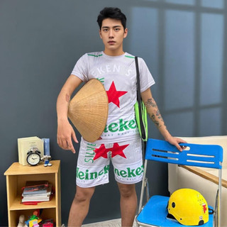 Set đồ bộ thể thao nam nữ Áo cổ tròn và Quần Shorts mềm mại thoáng khí thấm hút tốt CEN bạc KL2