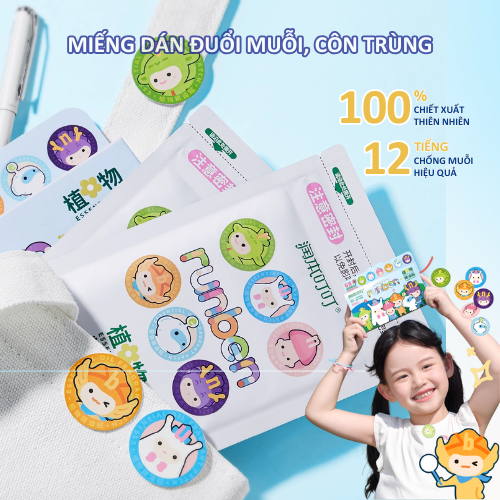 Miếng Dán Đuổi Muỗi Cho Bé - Hình ảnh thực tế