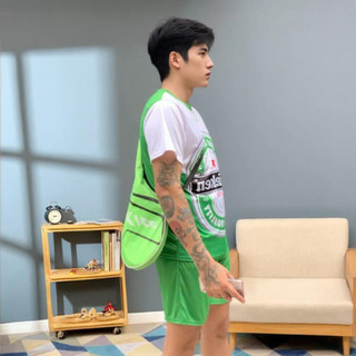 Đồ Bộ Thể Thao Nam Nữ IN BIA KẸN XANH Chất Thun Lạnh Thoáng Mát Thời Trang 5 Size L, XL, XXL KL2