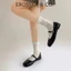 - Giày búp bê nữ hottrend balletcore đế bệt màu đen cao 1cm- EL109