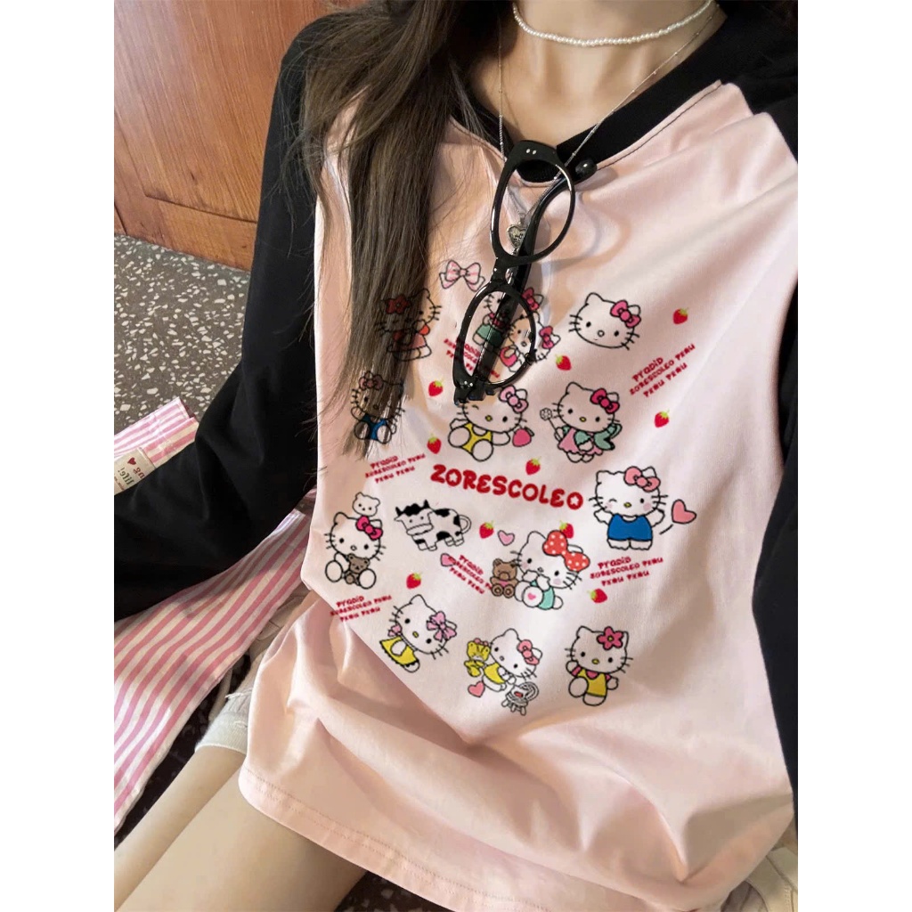 Áo dài tay phối nữ in hình JULY FASHION,Áo tay dài nữ chất thun xượt dáng rộng phong cách Hàn Quốc