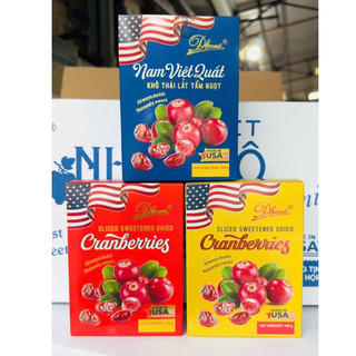 Cranberry Mỹ hộp giấy 100gr Nam Việt Quất sấy khô mỹ hộp giấy sang trọng mẫu tết 2026