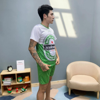 Đồ Bộ Thể Thao Nam Nữ IN BIA KẸN XANH Chất Thun Lạnh Thoáng Mát Thời Trang 5 Size L, XL, XXL KL2