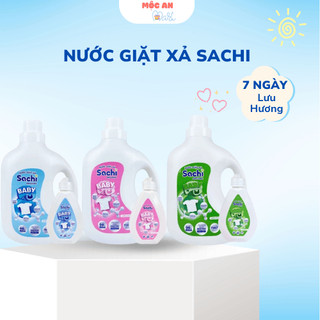 Nước Giặt Xả Cho Bé Sachi Organic Thơm Dịu Nhẹ, Giữ Vải Bền Màu, An Toàn Cho Bé Yêu 2KG 3 Mùi Hương