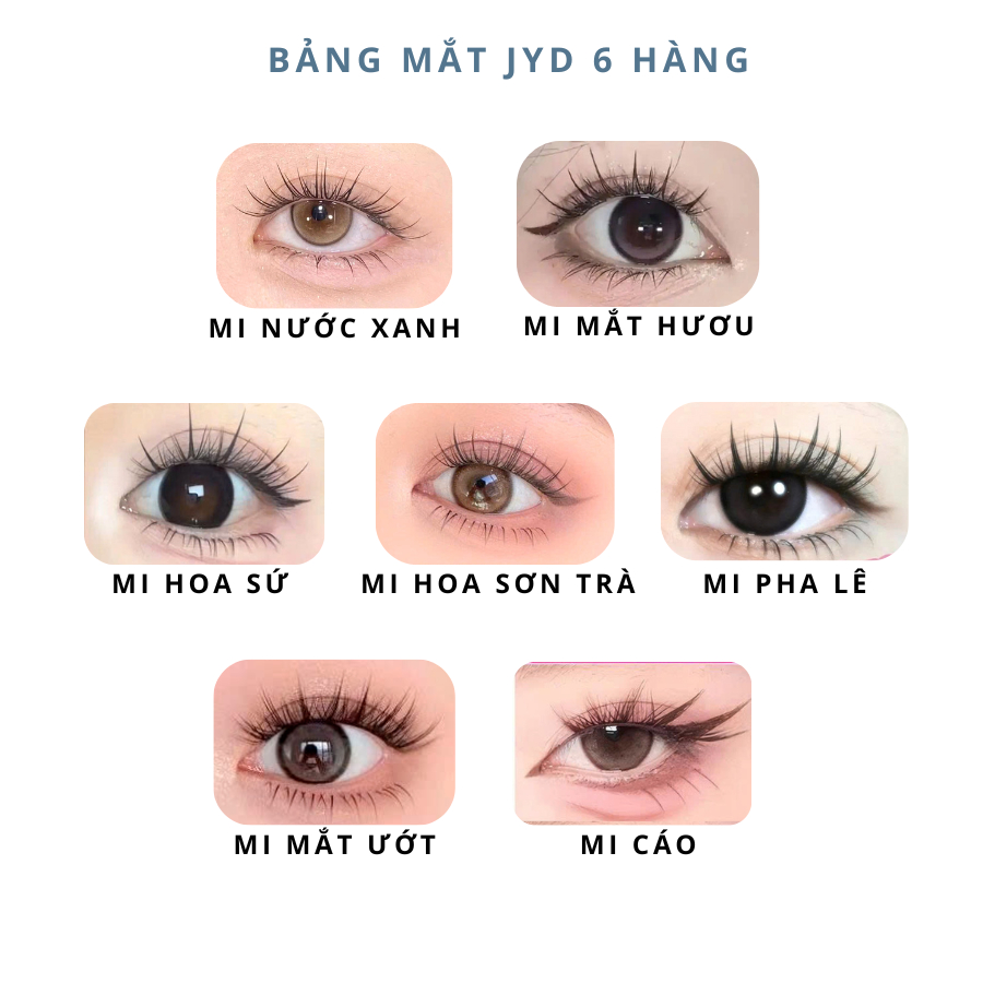 Lông mi giả có sẵn keo 6 HÀNG không kích ứng tái sử nhiều lần trang điểm tặng nhíp khi mua 3 hộp