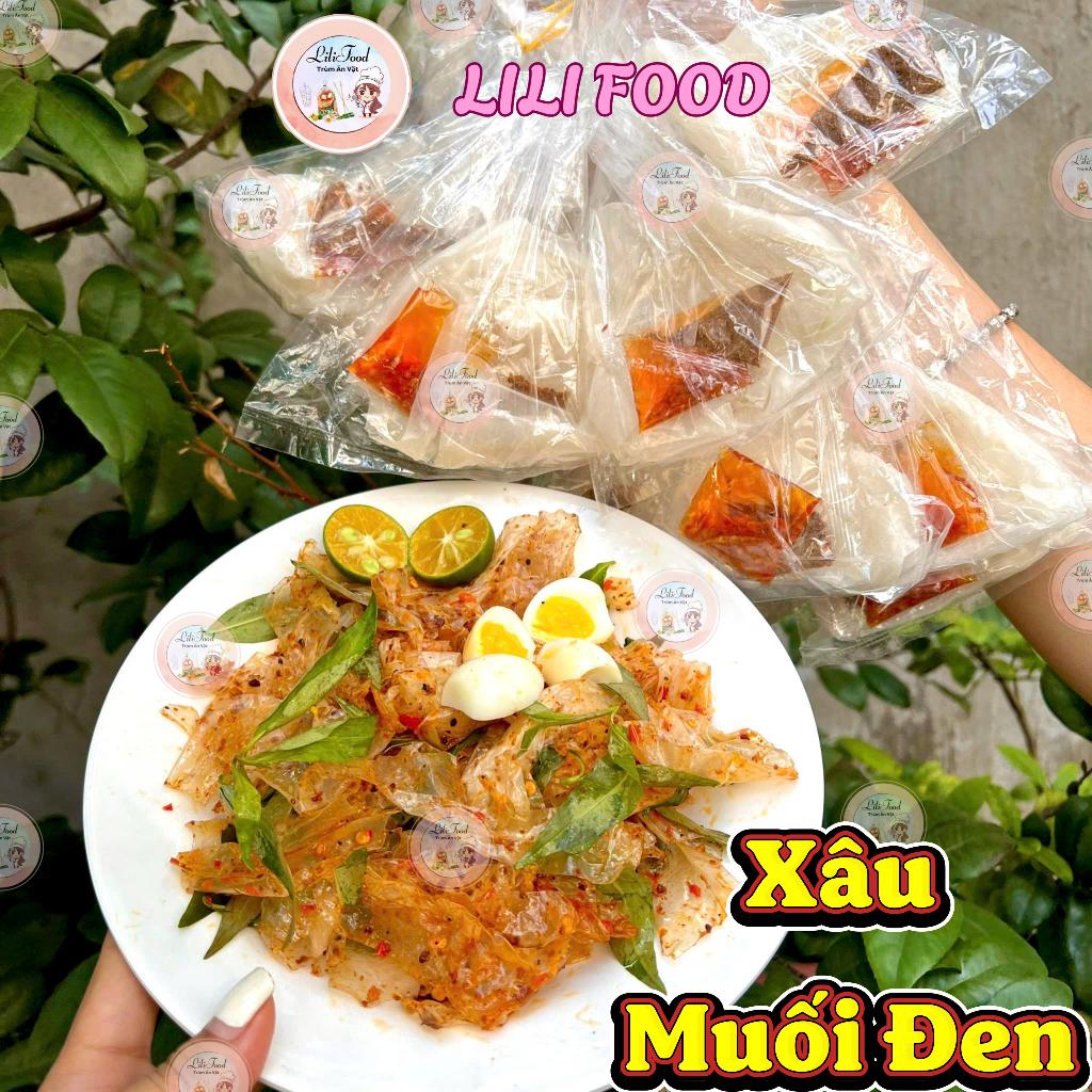 [10 Bịch] Bánh Xâu Sa Tế Muối Đen Cay-Bánh Tráng Phơi Sương Siêu Ngon-LiLiFood