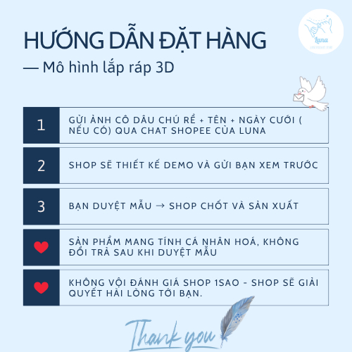 ( Thiết Kế Riêng ) Mô Hình Cưới 3D Sang Trọng - Standee Đám Cưới Cao Cấp Tặng Bạn Bè