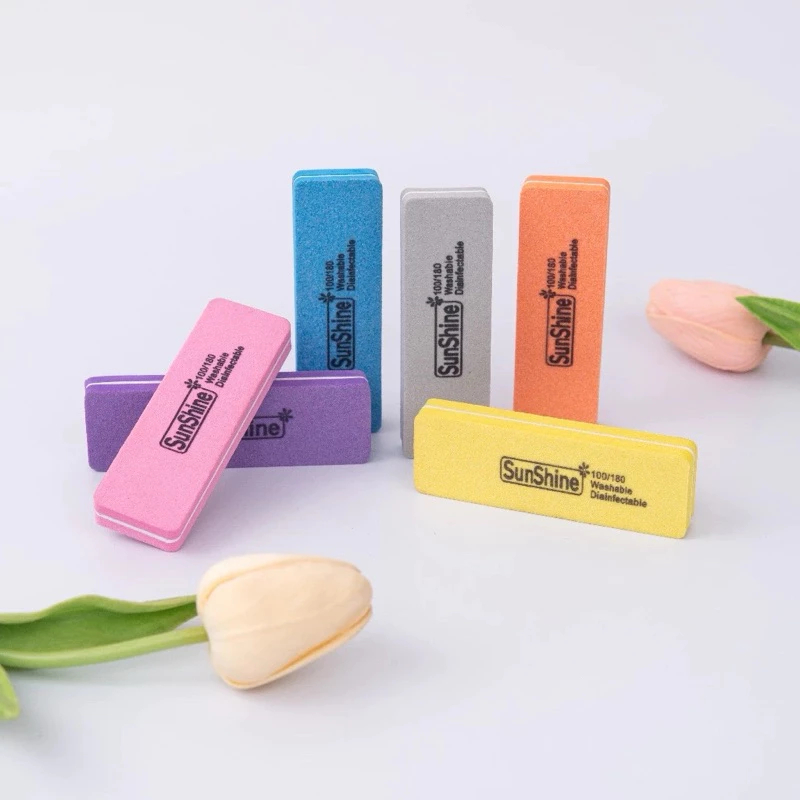 Combo 5c Phào Ngắn Chữ Nhật Sunshine Chà Móng Tay – Dụng Cụ Mài Nhẵn Móng, Tạo Form Đẹp, Phù Hợp Thợ Nail & Tại Nhà