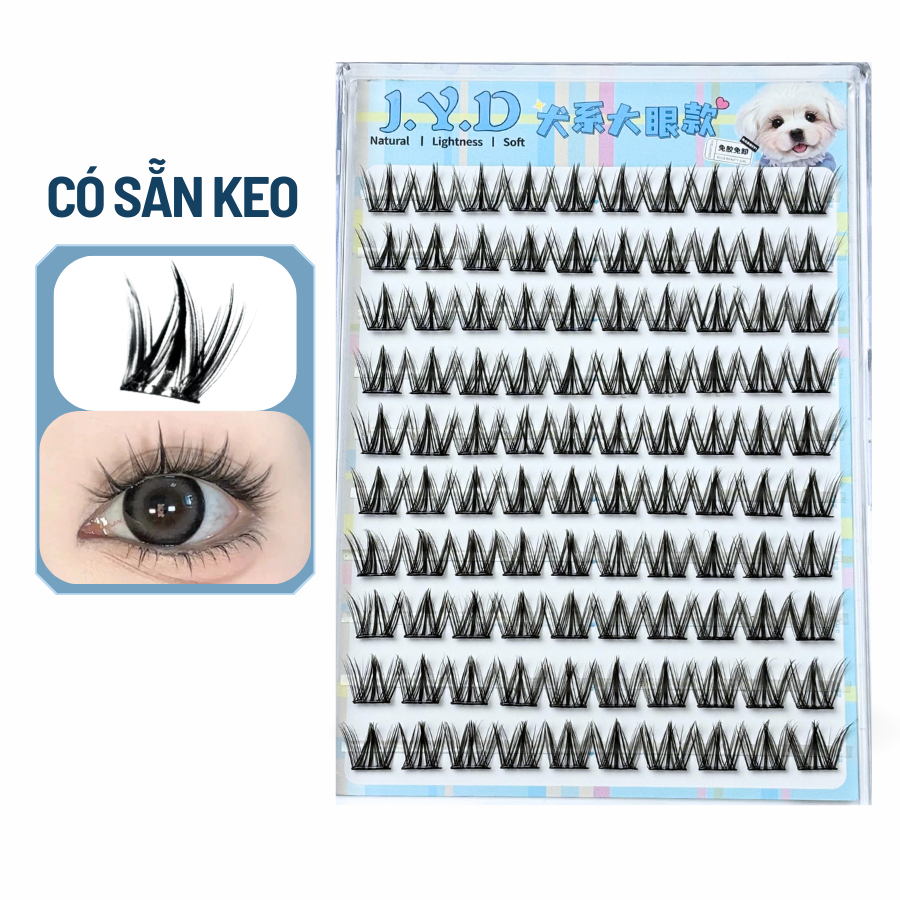 Mi giả sẵn keo mi cún con jyd eyelashes 10 hàng dễ sử dụng mi tự nhiên không kích ứng mi trang điểm