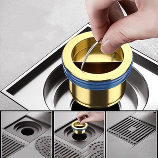 Nắp đậy cống thoát nước ngăn mùi, chống côn trùng, van thoát nước 1 chiều, nắp chặn Đồng + Long đen