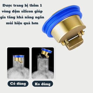 Nắp đậy cống thoát nước ngăn mùi, chống côn trùng, van thoát nước 1 chiều, nắp chặn Đồng + Long đen