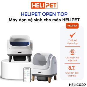 Máy Dọn Phân Mèo, Cát Mèo, Nhà Vệ Sinh Cho Mèo Tự Động HELIPET OPEN TOP