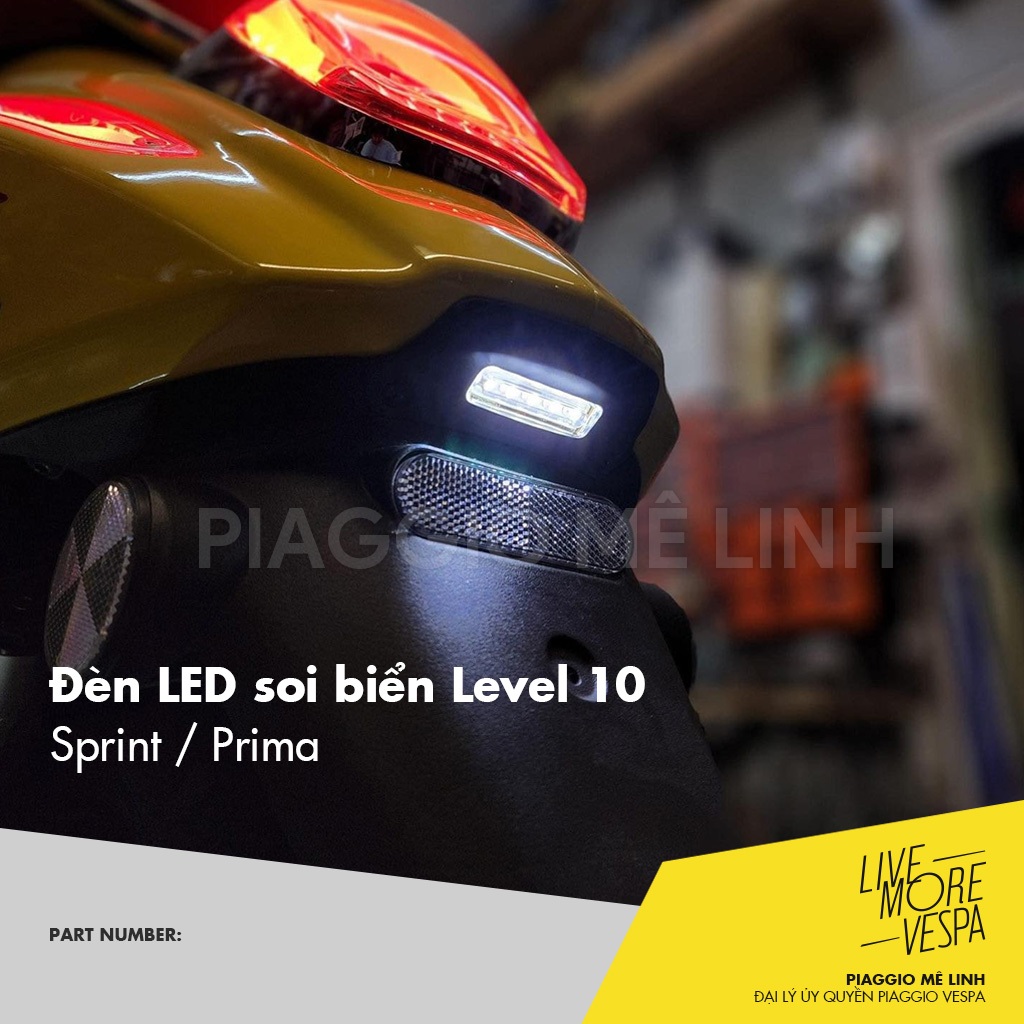 Đèn LED Soi Biển Số Level 10 Chính Hãng (Taiwan) - Dành Cho Vespa ...