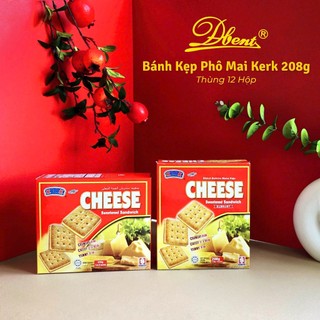 Bánh Quy Kem Cheese KERK Cheese Sweetened Sandwich - Hộp 208g - 8 Gói