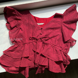 Flora Top | Áo babydoll tay bèo cánh tiên layer dáng rộng | ByMintt