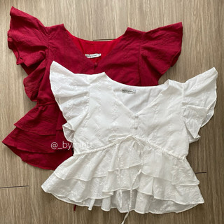 Flora Top | Áo babydoll tay bèo cánh tiên layer dáng rộng | ByMintt