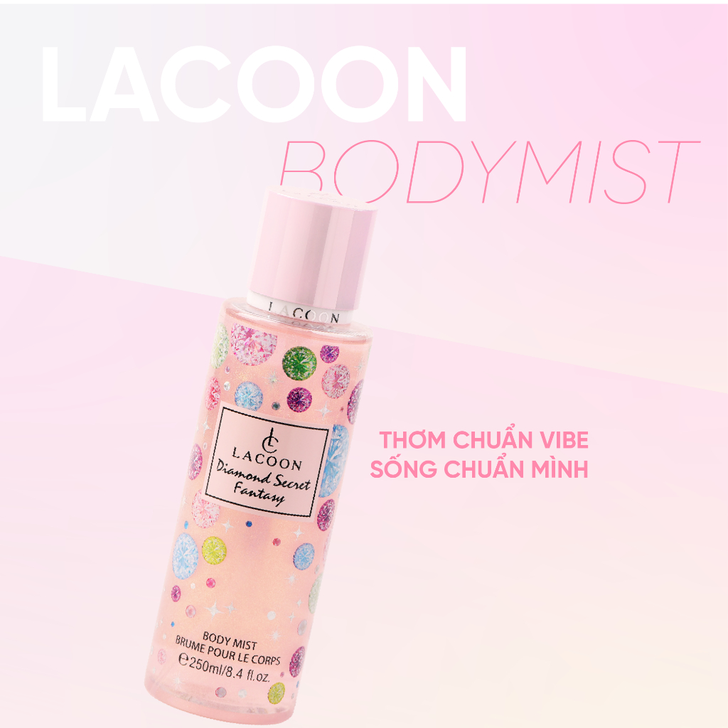 Body Mist LACOON hương Wooden Bloom - Xịt Thơm Toàn Thân Cá Tính, Lưu Hương Lâu
