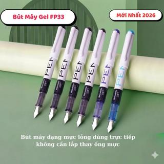 (Mẫu Mới) Combo Bút Máy Gel FP34, Mực Nhanh Khô Viết Êm Trơn Ngòi 0.38mm Chuẩn Nét Chữ Cho Các Bé Học Sinh Tiểu Học.