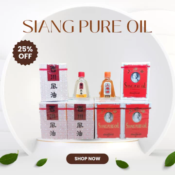 Dầu gió đỏ Dầu Gió Trắng Ông Già Siang Pure Oil nội địa Thái Lan 7cc/chai