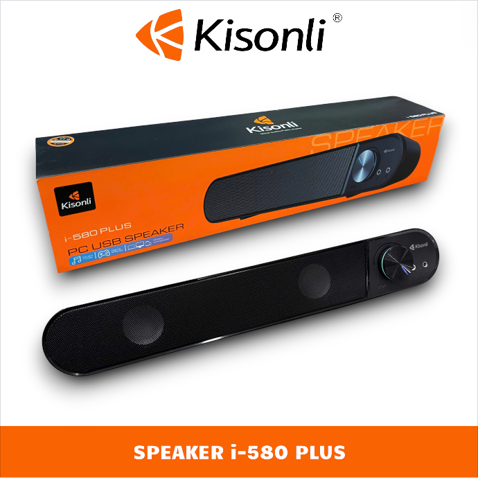Loa Vi Tính (3W*2) Kết Nối Có Dây (USB + 3.5mm) KISONLI I-580 PLUS - Có Cổng Gắn Được Mic & Tai Nghe