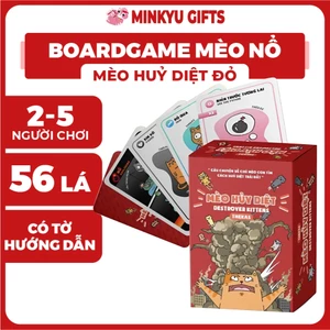 Bộ Bài Mèo Nổ Mèo Hủy Diệt Việt Hóa Board Game Hộp Nhỏ Tiện Lợi Mang Đi Chơi, Du Lịch