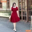 Đầm thiết kế BEMINE cổ sen vạt kiểu dáng chữ A tùng váy xếp ly phù hợp đi làm-MT10304