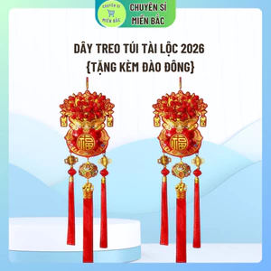 Dây Treo Túi Tài Lộc 2026 {Tặng kèm đào đông} – Đón Tết Hút Lộc Hút Vàng