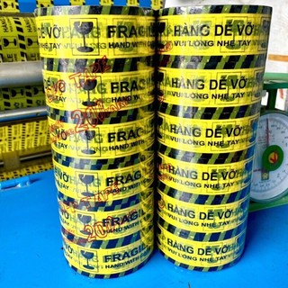 Combo 3 Cuộn Băng keo Hàng dễ vỡ rộng 4,8cm, 150yard, lõi mỏng - siêu dính, siêu dai